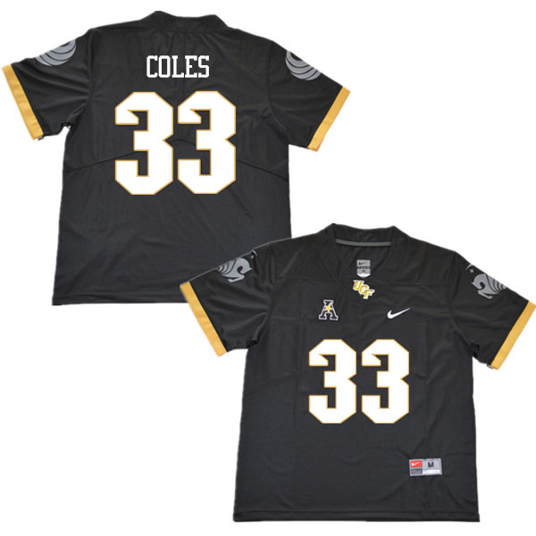 Men #33 Trillion Coles UCF Knights College Football Jerseys Sale-Black - Click Image to Close